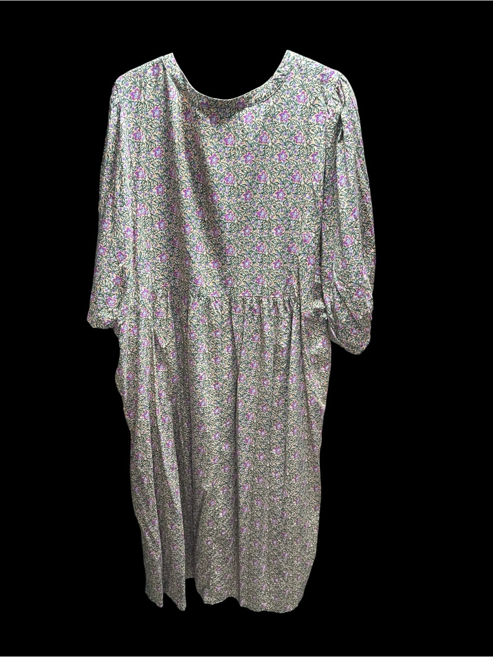 Universal Threads 2X purple/ purple floral maxi dress with pockets - Picture 2 of 4